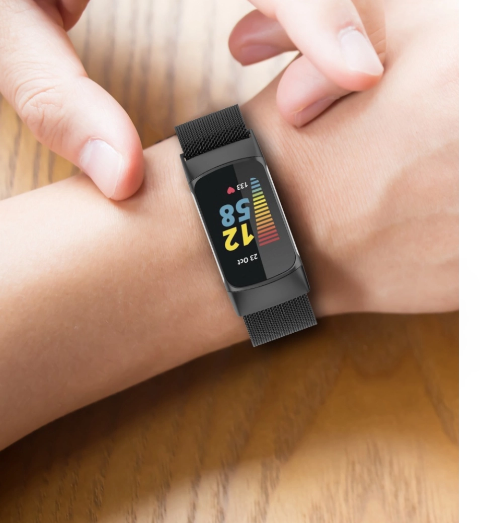 Dây đồng hồ Fitbit Charge 5 (chất liệu hợp kim, mắt lưới nhỏ)